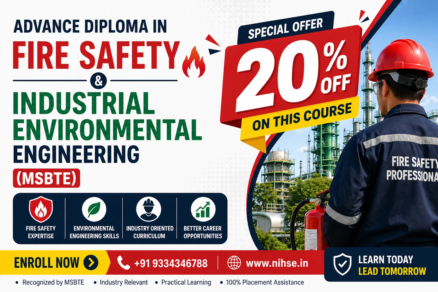 Advance Diploma in Fire Safety and Industrial Environmental Engineering offer