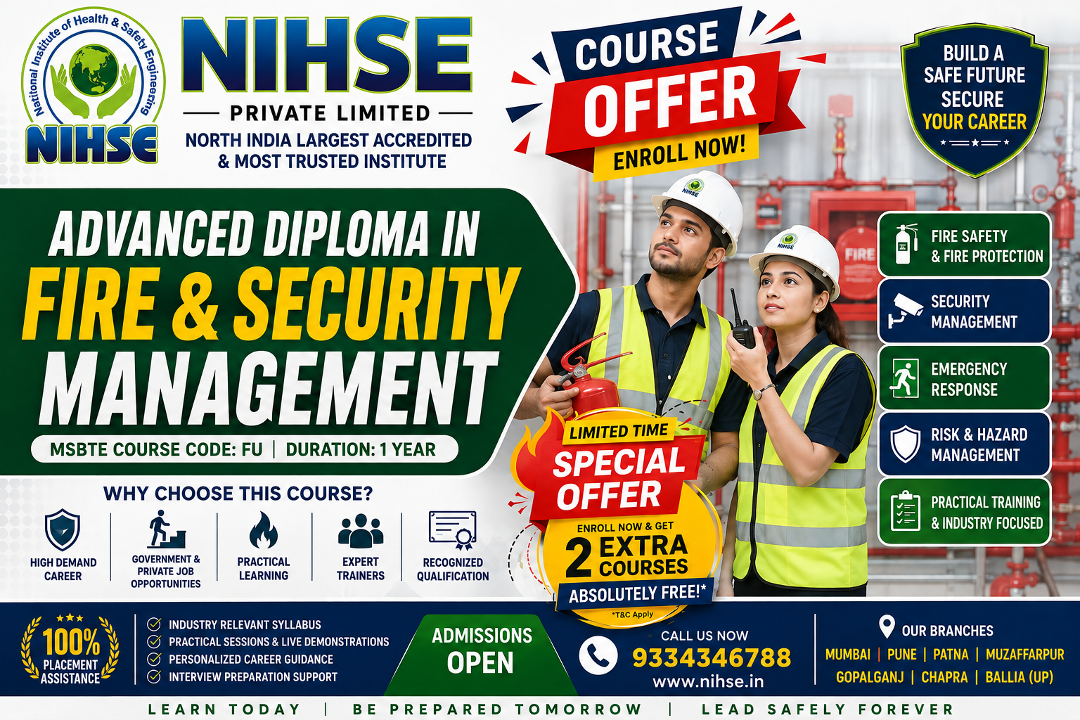 Advanced Diploma in Fire & Security Management offer